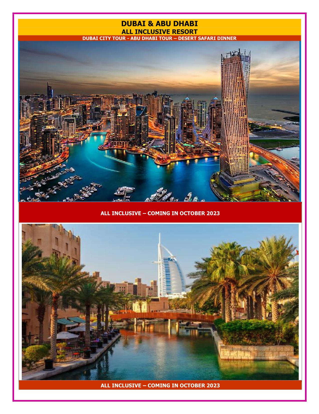 Dubai & AbuDhabi All Inclusive Resort